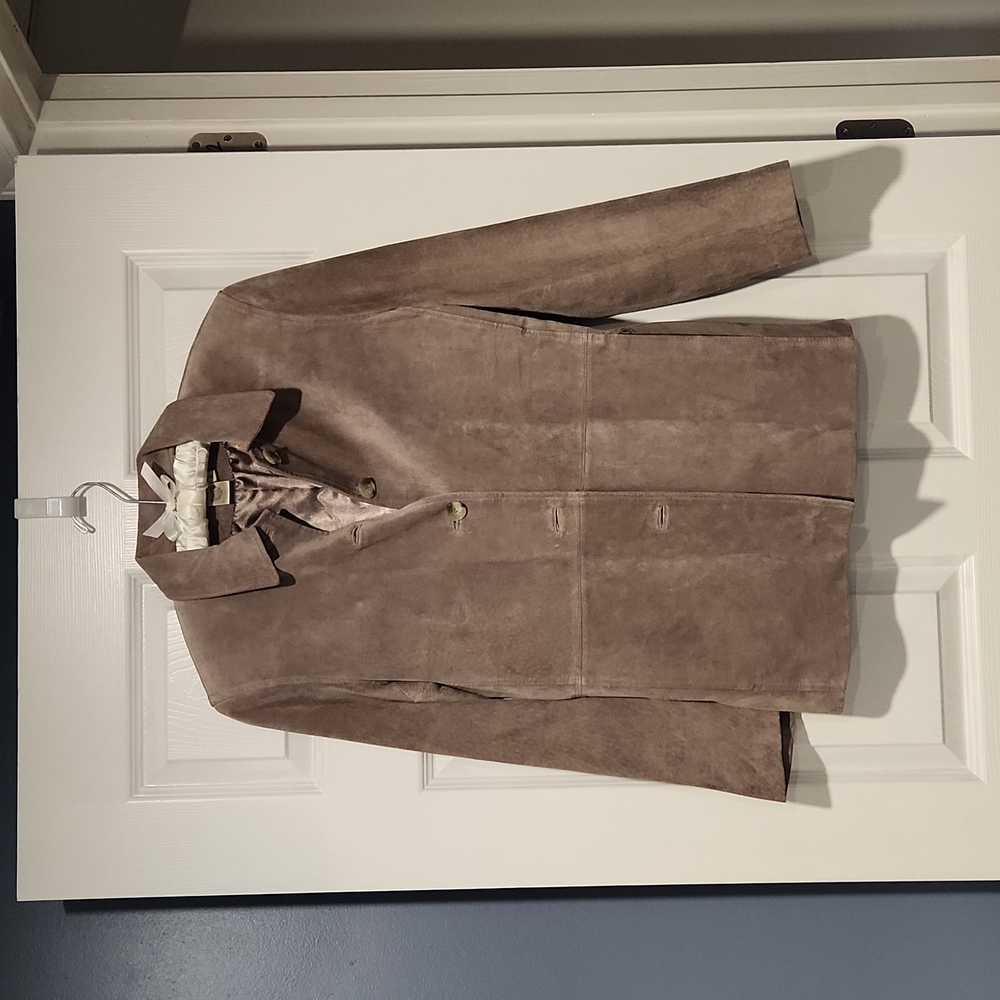 David Brooks; Suede Jacket, Size Small